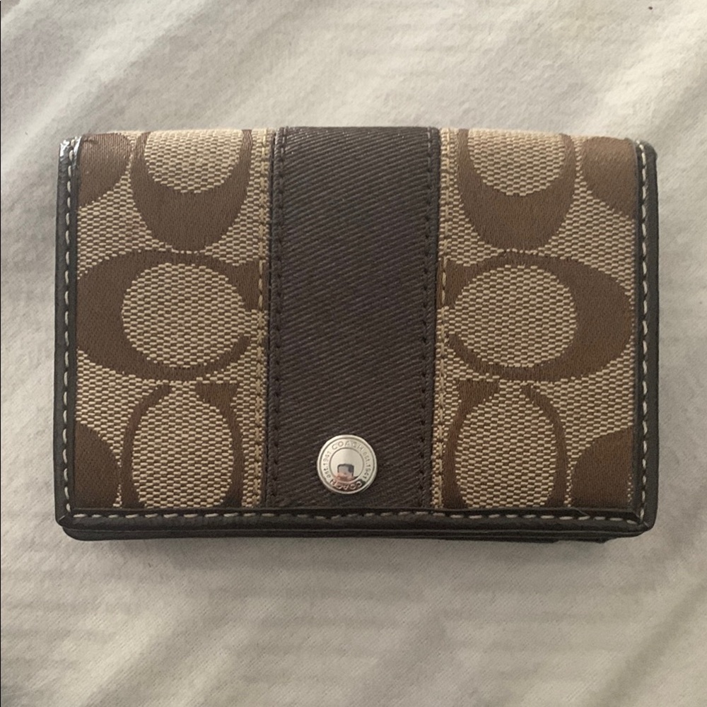 Coach Brown and Tan Wallet